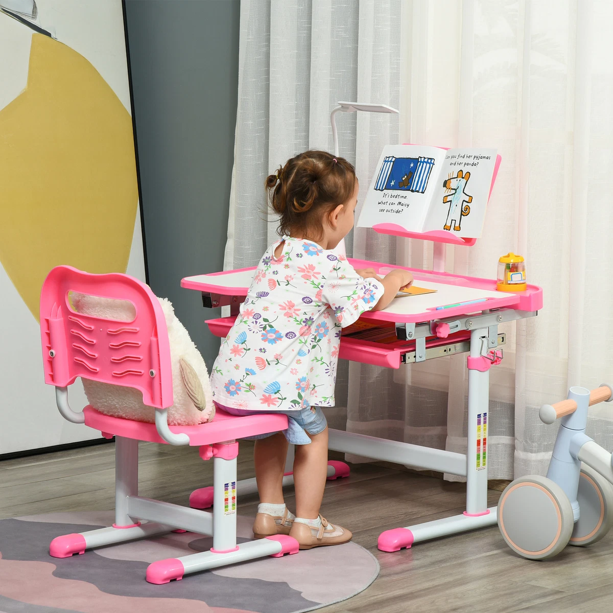 Study table with chair and lamp online