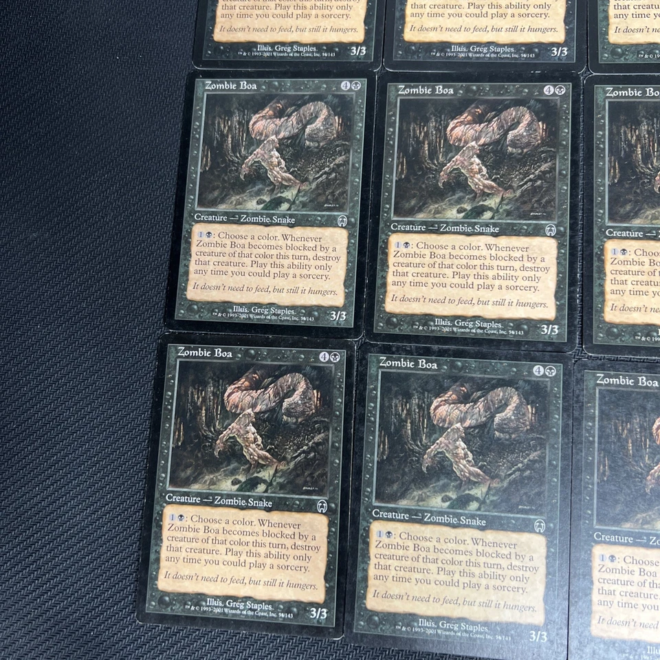 Zombie Boa MTG Apocalypse Magic the Gathering Black Playset 9 - Image 3 of 4
