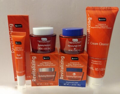 b-pure 4pk Revitalizing Cleanser, Hydrating Moisturizer, Night Cream & Eye Serum