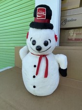 VINTAGE Coca Cola STORE DISPLAY 32" SNOWMAN STUFFED PLUSH KB BROS