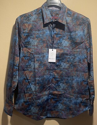 $198 Robert Graham Lewisville Men's Multicolor Abstract Print Shirt, Size S