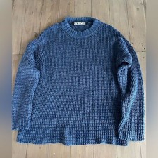 Jacquemus flax cotton blend navy blue sweater