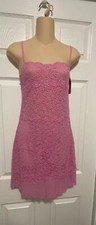 Josie Natori Sheer Lace Chemise S Azalea Pink 120