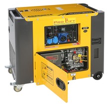 Silent Diesel Stromaggregat 230V 5500W Stromerzeuger E-Starter Generator 02447