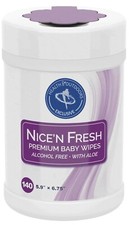 Nice'n Fresh Premium Baby Wipes 140 Count Can Alcohol Free with Aloe