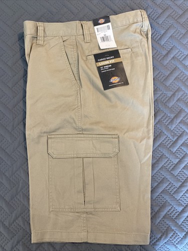 Loose Fit Cargo Shorts, Khaki, Size 
