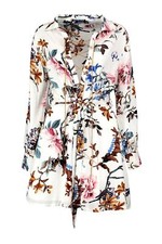 Boohoo Alisia Floral Lace Up Shirt Dress UK8