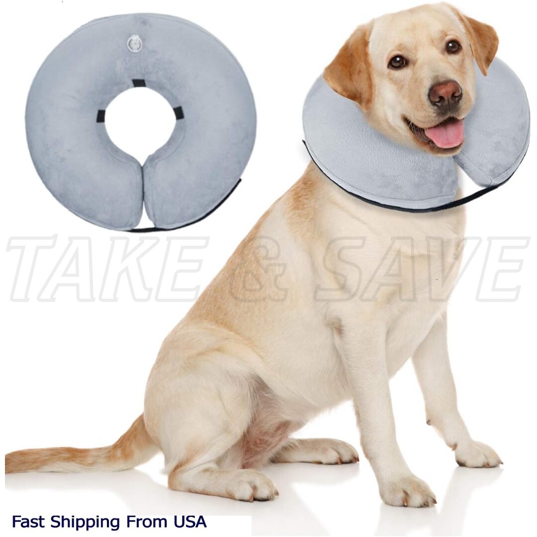 Inflatable Collar Dog Cone Name Pet Recovery Inflated Dog Cone