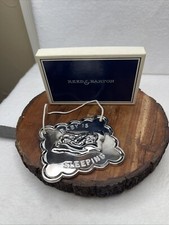Reed  Barton BABY IS SLEEPING Child Keepsake Silver Played Ornament Made Italy