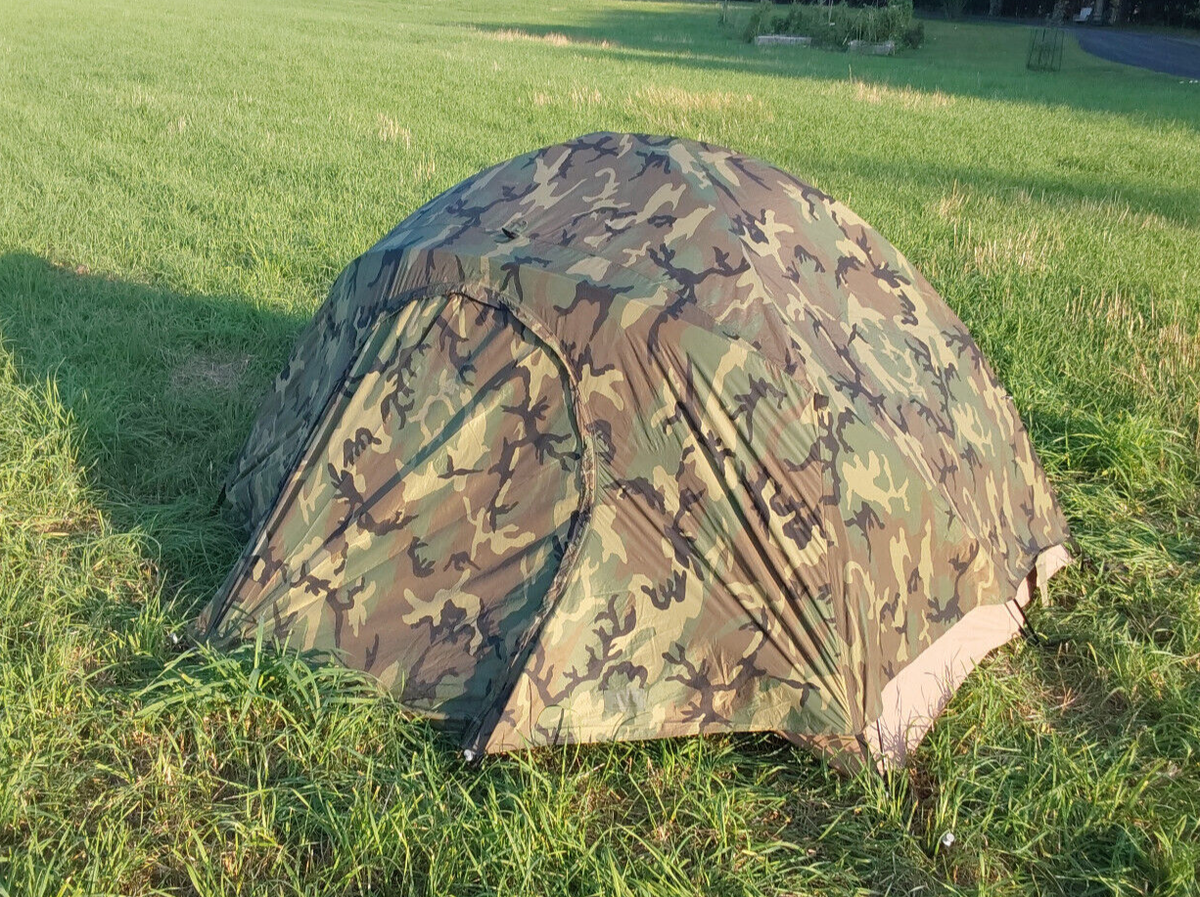 USMC 2-Man Combat TENT - LITEFIGHTER - Woodland Camo - VGC