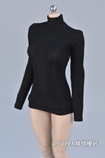 1/6 Black Stretch Tight Sweater Shirt Clothes Fit 12'' Female PH TBL Figure Body