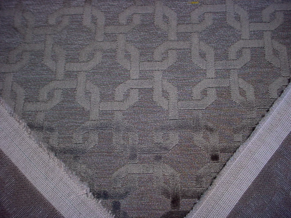 Jab Anstoetz CA1373-091 Ornament Gray Geometric Velvet Drapery Upholstery Fabric - Image 3 of 3