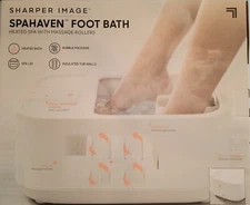 Sharper Image Spahaven Foot Bath Heated Spa With Massage Rollers
