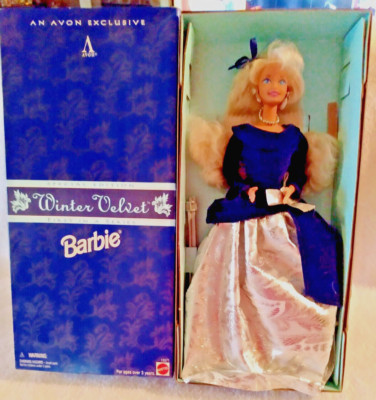 Vintage Barbie Doll Winter Velvet 1995 Avon Exclusive First in Series