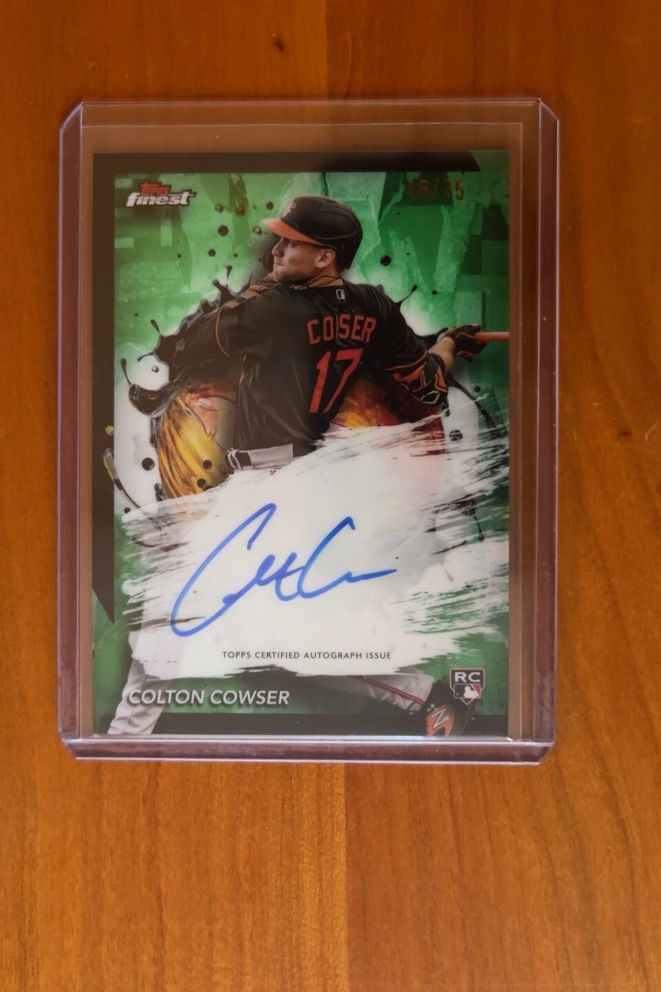 2024 Topps Finest - Finest Autographs Colton Cowser #FA-CC Green Refractor /75