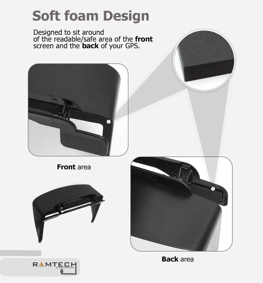 7" Clip-on Visor Sun Shade Sunshade for TomTom Go Discover and Expert 7" GPS - Image 2 of 4