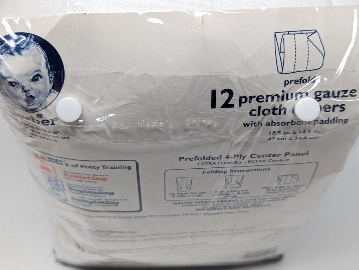 10 Pack Gerber Prefold Cloth Diapers Prefold Cloth Diapers Gerber