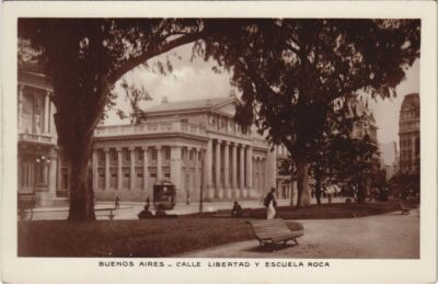 Postcard AK ARGENTINA Buenos Aires Calle Libertad Y Escuela Roca (1057811)