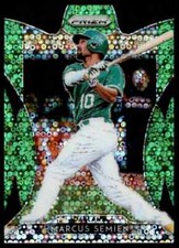 2019 Panini Prizm Lime Green Donut Marcus Semien /199 A's #217 *Noles2148*