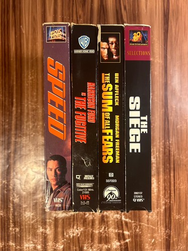 Action Thriller VHS 4 Movie Lot Speed The Fugitive Sum of All Fears Siege 90's - Picture 8 of 9