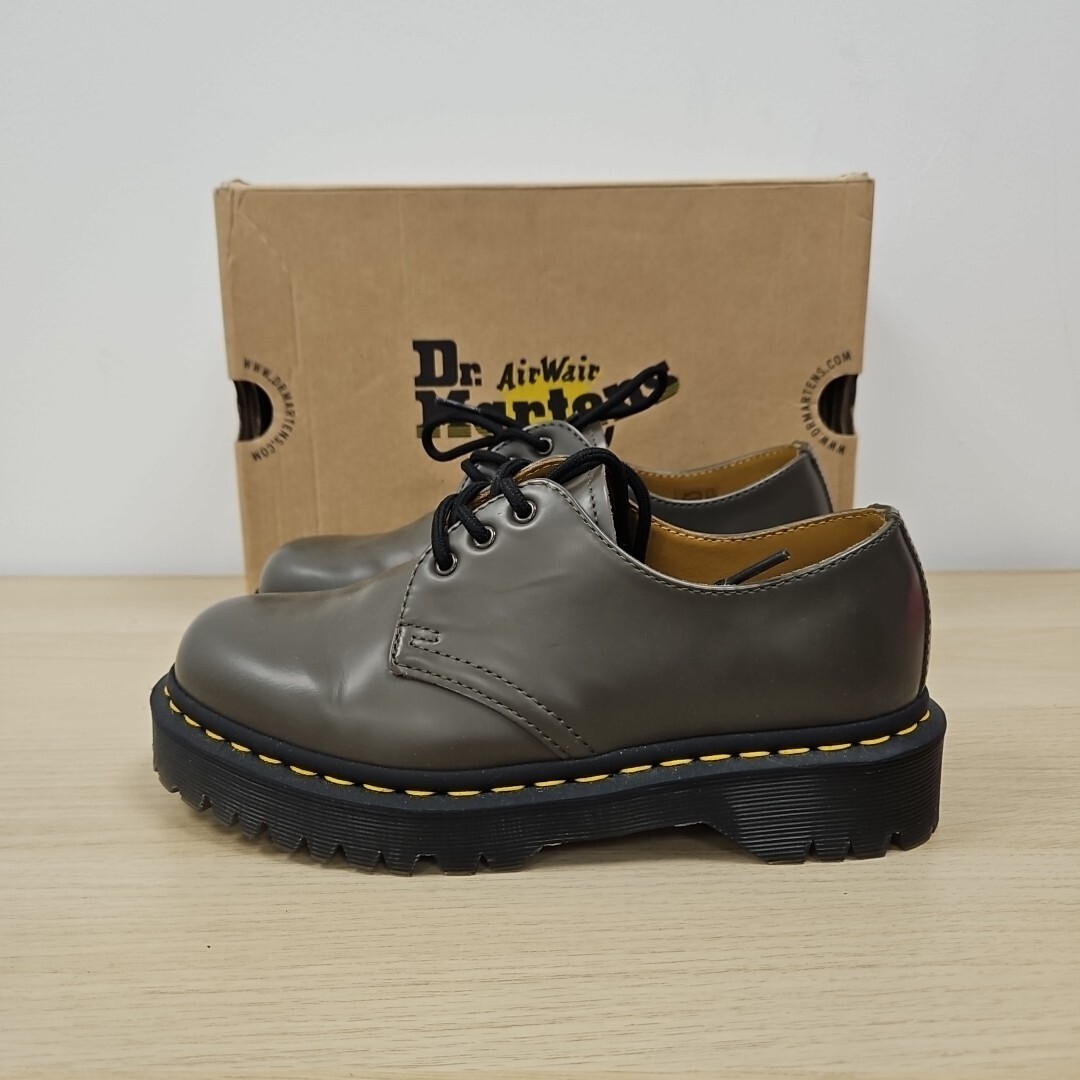 Khaki Grey Dr Martens 1461 Grey Dr Martens 1461 Khaki Grey Smooth