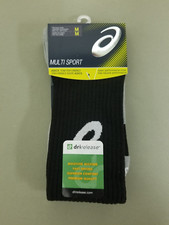 New Asics Multi-Sport Dri-Release Logo Team Crew Socks.  Retail 12.00