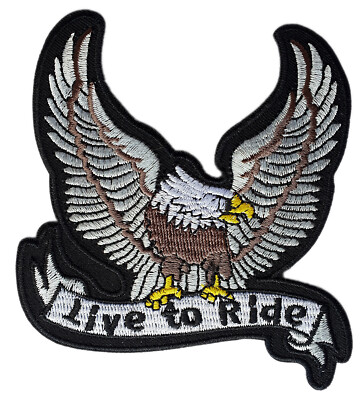 ADLER LIVE TO RIDE AUFNÄHER STICKER KUTTE CHOPPER BOUNCE