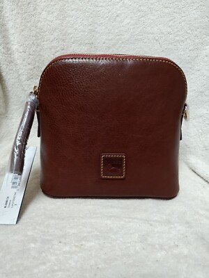 Dooney & Bourke Florentine Domed Crossbody Shoulder Bag Chestnut