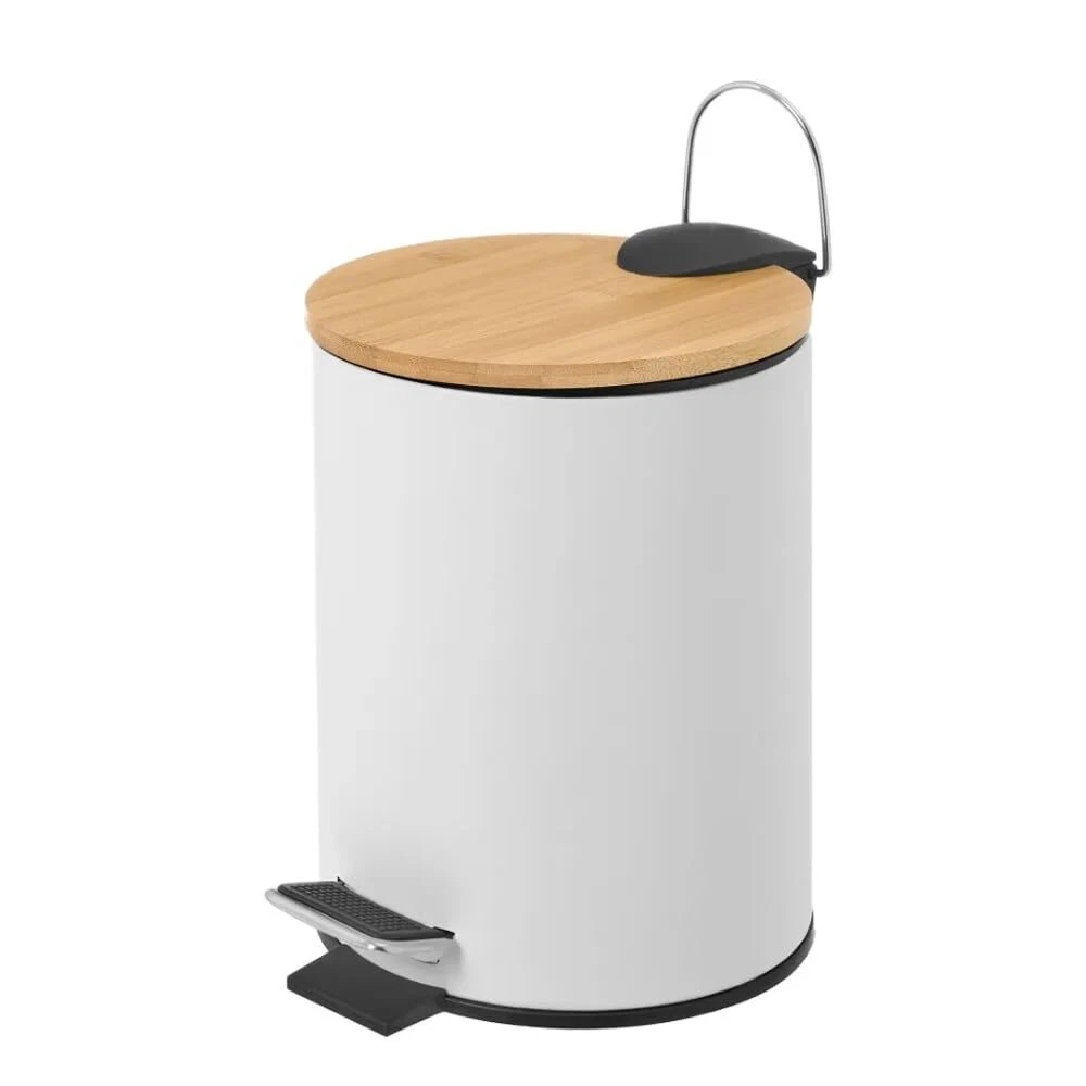 HOMCOM Bidone della spazzatura da cucina 20L, in acciaio inossidabile