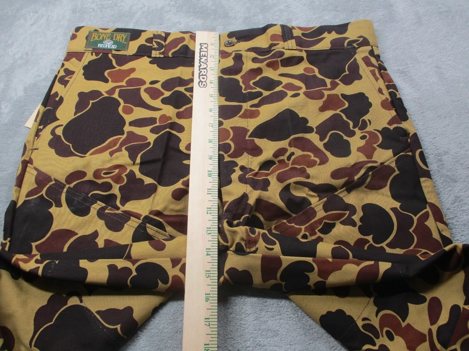 Vintage Red Head Bone Dry Rubberized Hunting Pants Mens 38x32 Duck Camo USA NWT - Image 4 of 4