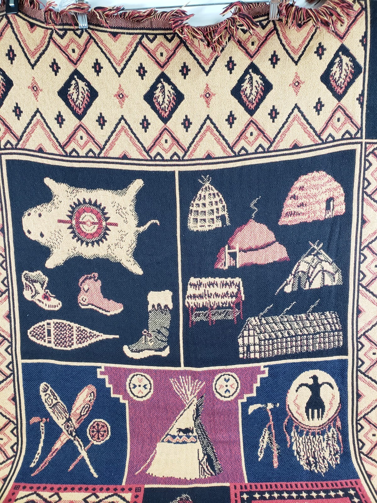 Bob Timberlake Home Collection Tapestry Throw Blanket Native American