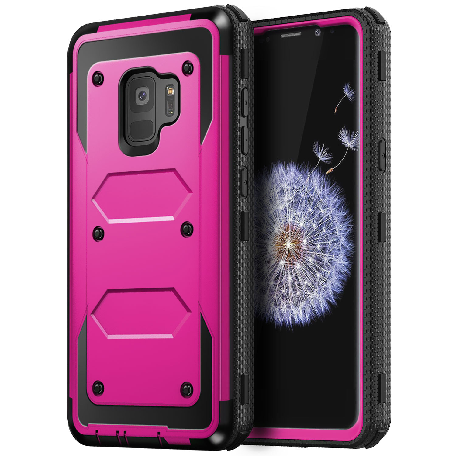 Purple For Samsung Galaxy S9 / S9 Plus Rugged Bumper Phone Case Heavy Duty Cover