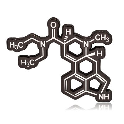 LSD Lysergic Acid Diethylamide Molecule Hard Enamel Pin