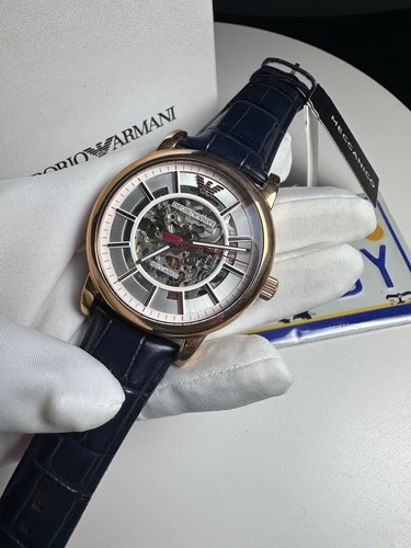 EMPORIO ARMANI Skeleton Automatic White Dial Watch AR60009 - Picture 3 of 5