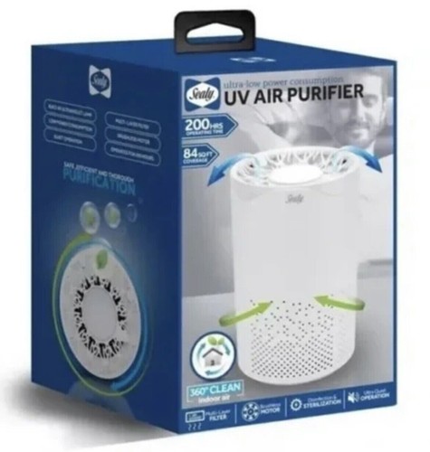 Sealy Ultra-Low Power Consumption UV Air Purifier Multi-Layer Filter 84 sqft Cov