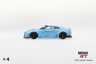 MINI GT 4 LB WORKS Nissan GT-R (R35) Light Blue Type 1, Rear