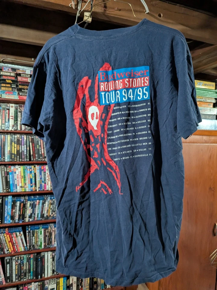 Camiseta Vintage 1994 Rolling Stones Voodoo Lounge Tour Tamanho G Brockum Worldwide - Imagem 2 de 4