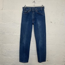 Vintage Levi  s 505 Orange Tab Straight-Leg Blue Jeans 30x29 100 Cotton