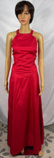 2 Piece Formal Red Halter Top Dress Women's Size 10 Prom Homecoming Bridesmaid