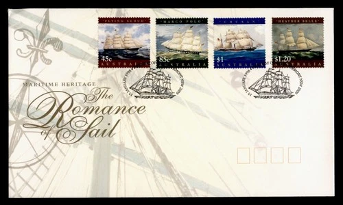 DR WHO 2009 AUSTRALIA FDC SAIL SHIP COMBO $1.20 R38974