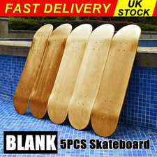 1/5/10X Wood Plain Skate Decks Board DIY Concave Blank Maple Skateboards 20*80cm