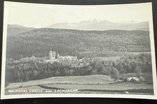VINTAGE REAL PHOTO POSTCARD AERIAL VIEW BALMORAL CASTLE ABERDEENSHIRE SCOTLAND