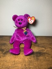 Ty Beanie Babies Millennium Bear Plush 1999 Ages 3 3-4 4-7 8-11 Years