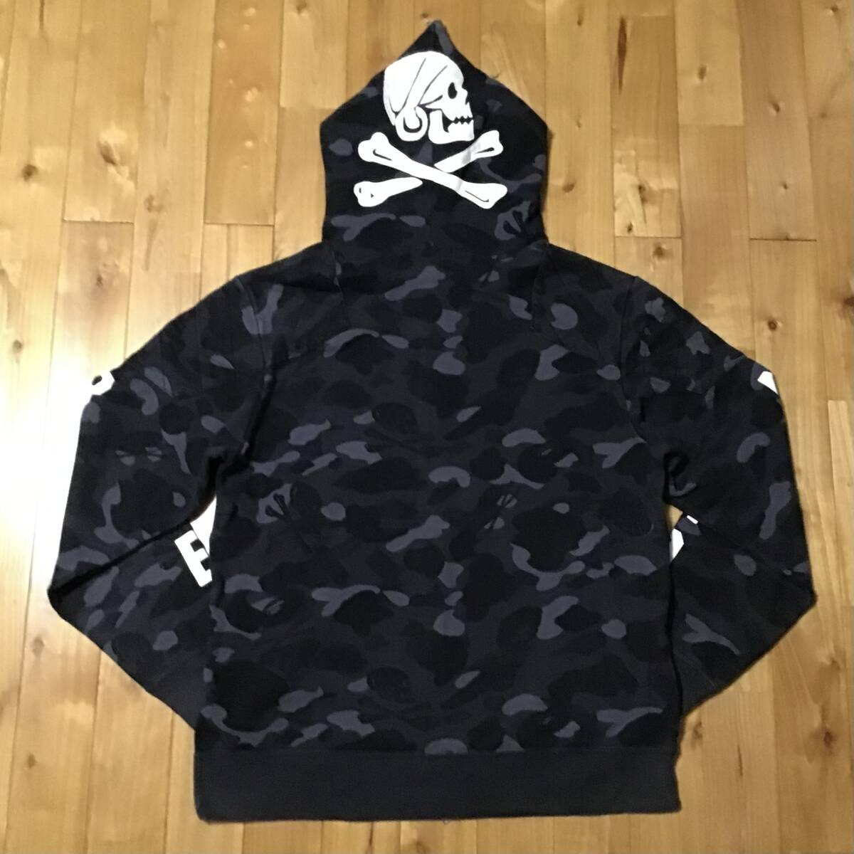 NEIGHBORHOOD × BAPE CAMO Shark FULL ZIP HOODIE Skull A Bathing Ape