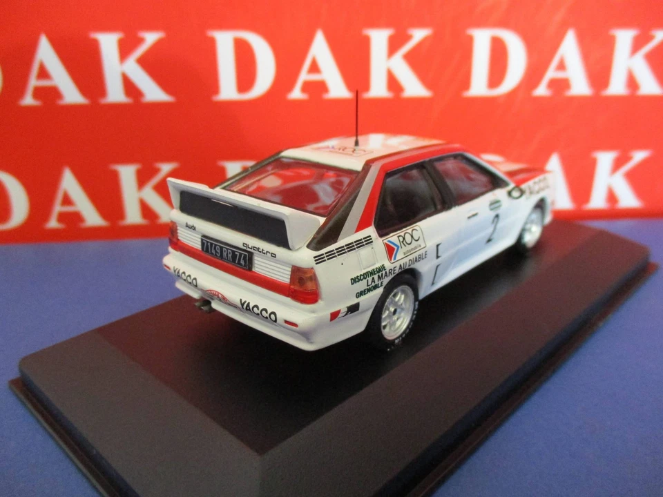 Die cast 1/43 Modellino Auto Audi Quattro A2 Rally Lyon 1984 B. Darniche - Immagine 3 di 4