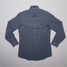 Ben Sherman Soho Blue Patterned Dress Shirt Medium 15-32/33 Y2K
