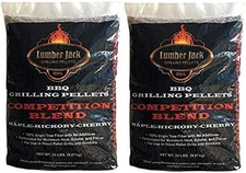 Lumber Jack Competition Blend Maple-Hickory-Cherry BBQ Grilling Pellets – 40 Lbs
