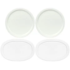 CorningWare F-15-PC French White Lids and F-16-PC French White Lids (2-Pack)