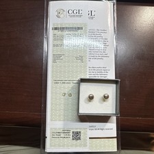 10kt Gold Stud Earrings with 0.20ct Natural Diamonds With CGL Appraisal