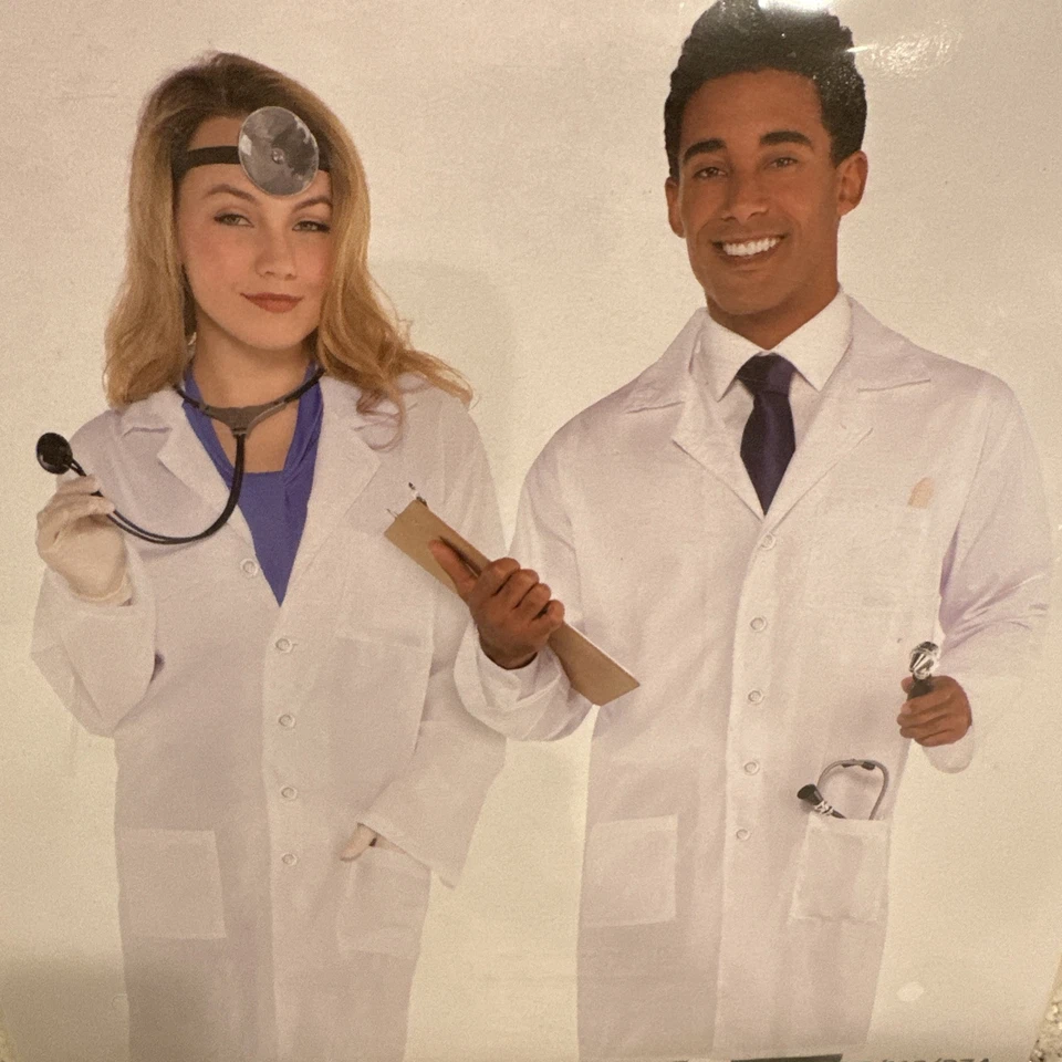 Nuevo Abrigo de Laboratorio Doctor Traje Blanco Tú mismo Elegante Disfraz Halloween Adulto Foto 4 de 4